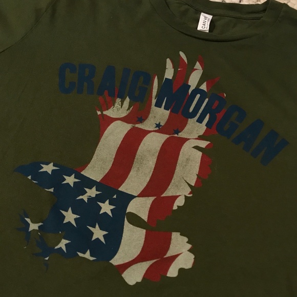 Bella Canvas Cotton USA Eagle Craig Morgan Army L - Picture 2 of 6